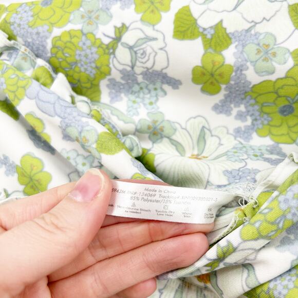 Ebb & Flow Womens Ruffled Athleisure Active Floral Biker Shorts Size XL Green - Picture 4 of 7